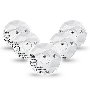 ExpressionMed High Im the Problem Freestyle Libre 3 and Libre 3 Plus Tape, 5-Pack Tape and 5-Pack Sticker Unique Arrow Design, Adhesive Tape Continuous Glucose Monitor Design