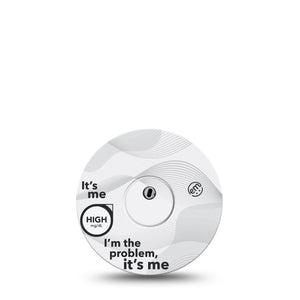 ExpressionMed High Im the Problem Freestyle Libre 3 and Libre 3 Plus Tape Single Tape and Single Sticker Taylor Swift Inspired, Adhesive Tape Continuous Glucose Monitor Design