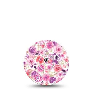 ExpressionMed Romantic Blooms Freestyle Libre 3 and Libre 3 Plus Tape Single Tape and Single Sticker Botanical Pattern, Adhesive Tape Continuous Glucose Monitor Design