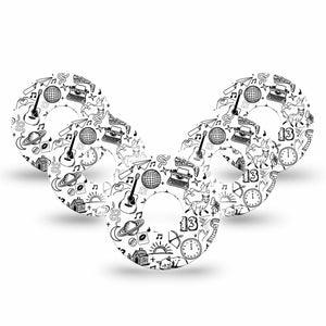 ExpressionMed Swift Freestyle Libre 3 Tape 5-Pack Taylor Swift Album Reference Adhesive Tape CGM Design