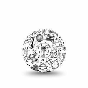 ExpressionMed Swift Freestyle Libre 3 Tape Single Tape and Single Sticker Taylor Swift Music Memorabilia Adhesive Tape CGM Design