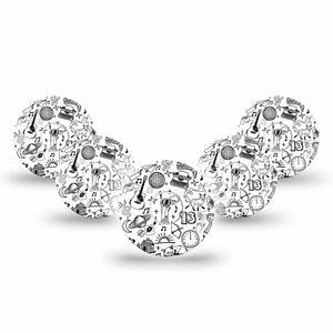 ExpressionMed Swift Freestyle Libre 3 Tape 5-Pack Tape and 5-Pack Sticker Taylor Swift Red Era Adhesive Tape CGM Design