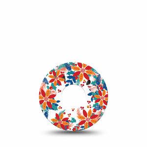 ExpressionMed Joyful Wreath Freestyle Libre 3 Tape Single Tape Wreath Vivid Decor, Adhesive Tape CGM Design