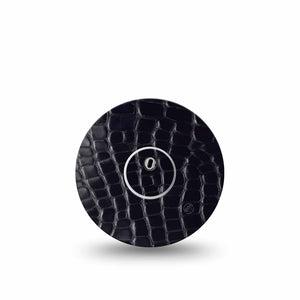 ExpressionMed Black Aligator Skin Freestyle Libre 3 and Libre 3 Plus Tape Single Tape and Single Sticker Alligator Print, Adhesive Tape Continuous Glucose Monitor Design