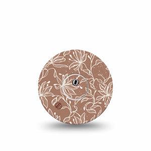 ExpressionMed Mocha Mousse Lace Freestyle Libre 3 and Libre 3 Plus Tape, Single Tape and Single Sticker Color Of The Year, Adhesive Tape Continuous Glucose Monitor Design
