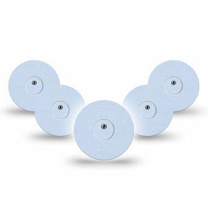 ExpressionMed Light Wash Jeans Freestyle Libre 3 and Libre 3 Plus Tape, 5-Pack Tape and 5-Pack Sticker Basic Color, Adhesive Tape Continuous Glucose Monitor Design