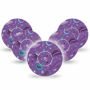 ExpressionMed 5-Pack Tape and Sticker Witchy Libre Freestyle CGM Patches, Abbott Lingo