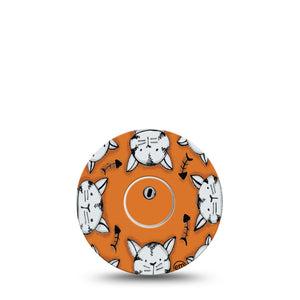 ExpressionMed Cat Freestyle Libre 3 and Libre 3 Plus Tape Single Tape and Single Sticker Peeking Cat Themed, Adhesive Tape Continuous Glucose Monitor Design