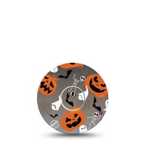 ExpressionMed Halloweeny Freestyle Libre 3 and Libre 3 Plus Tape Single Tape and Single Sticker Spooky Halloween Inspired, Adhesive Tape Continuous Glucose Monitor Design