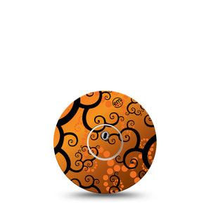 ExpressionMed Halloween Dreams Freestyle Libre 3 and Libre 3 Plus Tape Single Tape and Single Sticker Spooky Halloween, Adhesive Tape Continuous Glucose Monitor Design