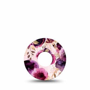 ExpressionMed Purple Bouquet Libre 3 Tape, Single, Floral Arrangement Inspired, CGM Plaster Patch Design