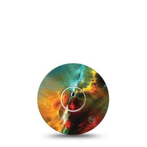 ExpressionMed Nebula Freestyle Libre 3 and Libre 3 Plus Tape Single Tape and Single Sticker Outer Space Dust, Adhesive Tape Continuous Glucose Monitor Design