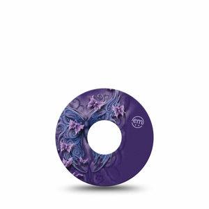 ExpressionMed Purple Butterfly Libre 3 Tape, Single, Butterfly Mask Inspired, CGM Plaster Patch Design
