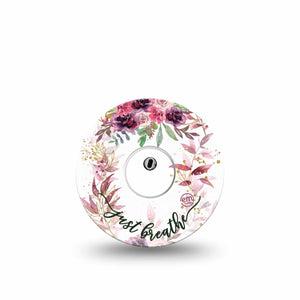 ExpressionMed Just Breathe Freestyle Libre 3 and Libre 3 Plus Tape Single Tape and Single Sticker Mindful Breathing, Adhesive Tape Continuous Glucose Monitor Design