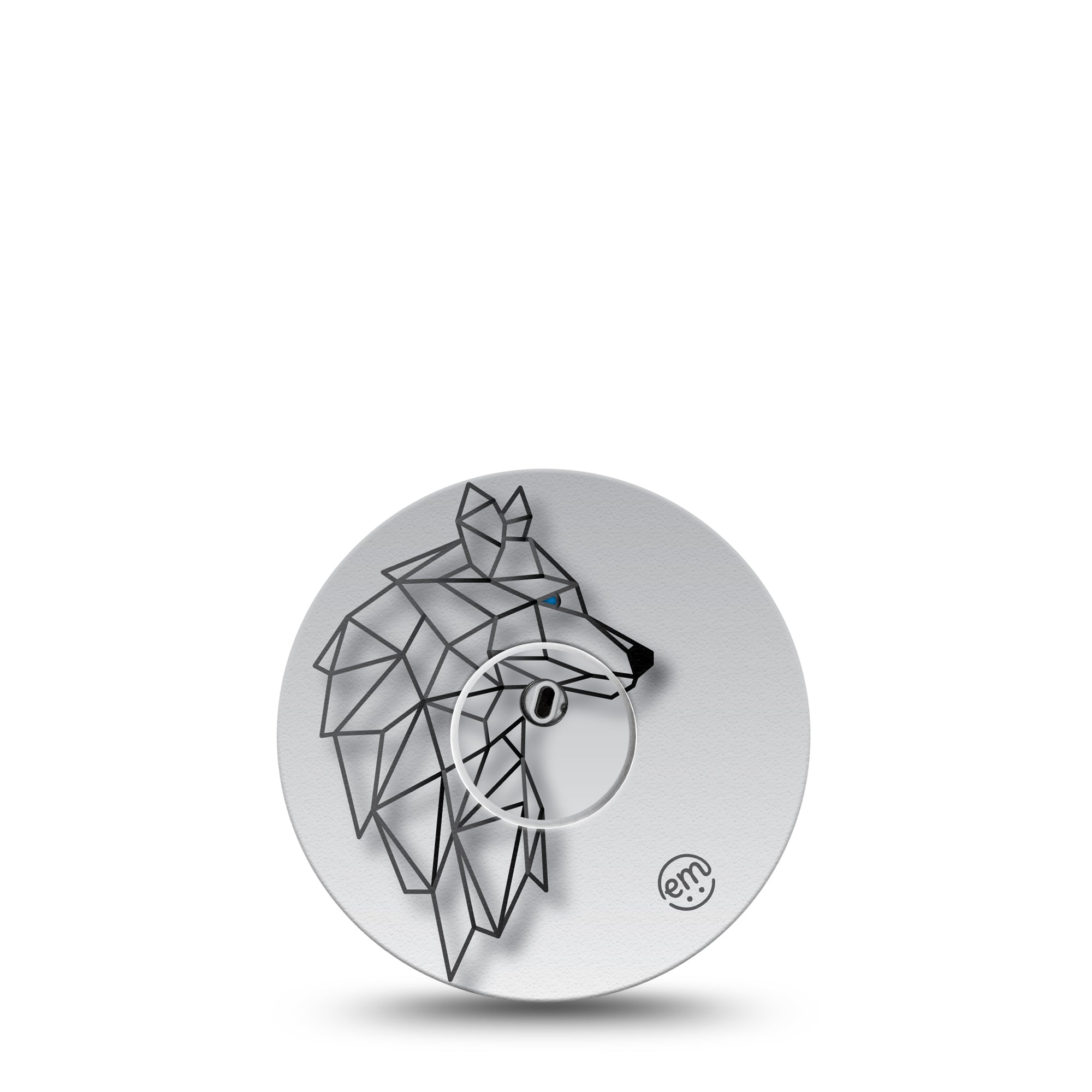 ExpressionMed Iron Wolf Freestyle Libre 3 and Libre 3 Plus Tape, Single Tape and Single Sticker Art Wolf Themed, Adhesive Tape Continuous Glucose Monitor Design