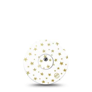 ExpressionMed Twinkling Stars Freestyle Libre 3 and Libre 3 Plus Tape, Single Tape and Single Sticker Shining Stars Inspired, Adhesive Tape Continuous Glucose Monitor Design