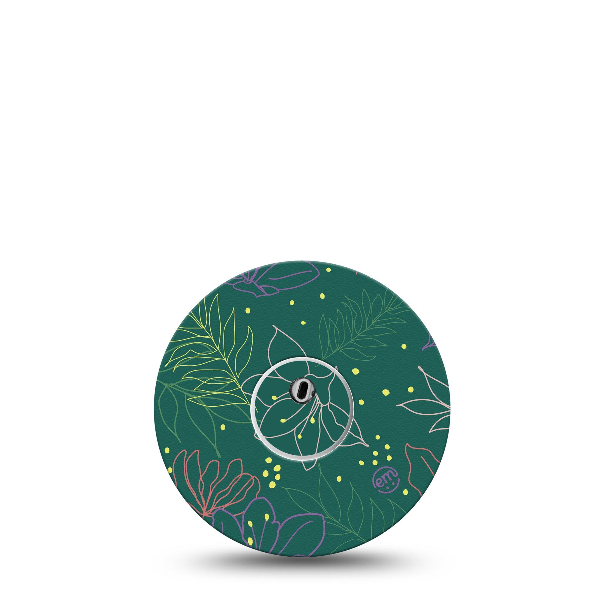 ExpressionMed Graphic Petals Freestyle Libre 3 and Libre 3 Plus Tape, Single Tape and Single Sticker Petal Outlines Inspired, Adhesive Tape Continuous Glucose Monitor Design