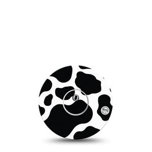 ExpressionMed Cow Print Freestyle Libre 3 and Libre 3 Plus Tape, Single Tape and Single Sticker Classic Cow Print, Adhesive Tape Continuous Glucose Monitor Design