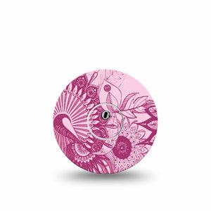 ExpressionMed Magenta Dani Freestyle Libre 3 and Libre 3 Plus Tape Single Tape and Single Sticker Stylish Dani, Adhesive Tape Continuous Glucose Monitor Design