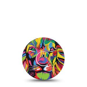 ExpressionMed Majestic Lion Freestyle Libre 3 and Libre 3 Plus Tape, Single Tape and Single Sticker Majestic Lion Inspired, Adhesive Tape Continuous Glucose Monitor Design