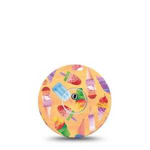 ExpressionMed Popsicle Stand Freestyle Libre 3 and Libre 3 Plus Tape, Single Tape Ice Cream Popsicles Inspired, Adhesive Tape Continuous Glucose Monitor Design