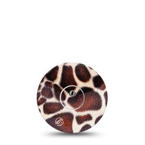 ExpressionMed Giraffe Freestyle Libre 3 and Libre 3 Plus Tape, Single Tape and Single Sticker Zoo Animal Themed, Adhesive Tape Continuous Glucose Monitor Design