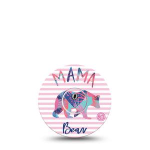 ExpressionMed Mama Bear Freestyle Libre 3 and Libre 3 Plus Tape, Single Tape and Single Sticker Motherly Love Themed, Adhesive Tape Continuous Glucose Monitor Design