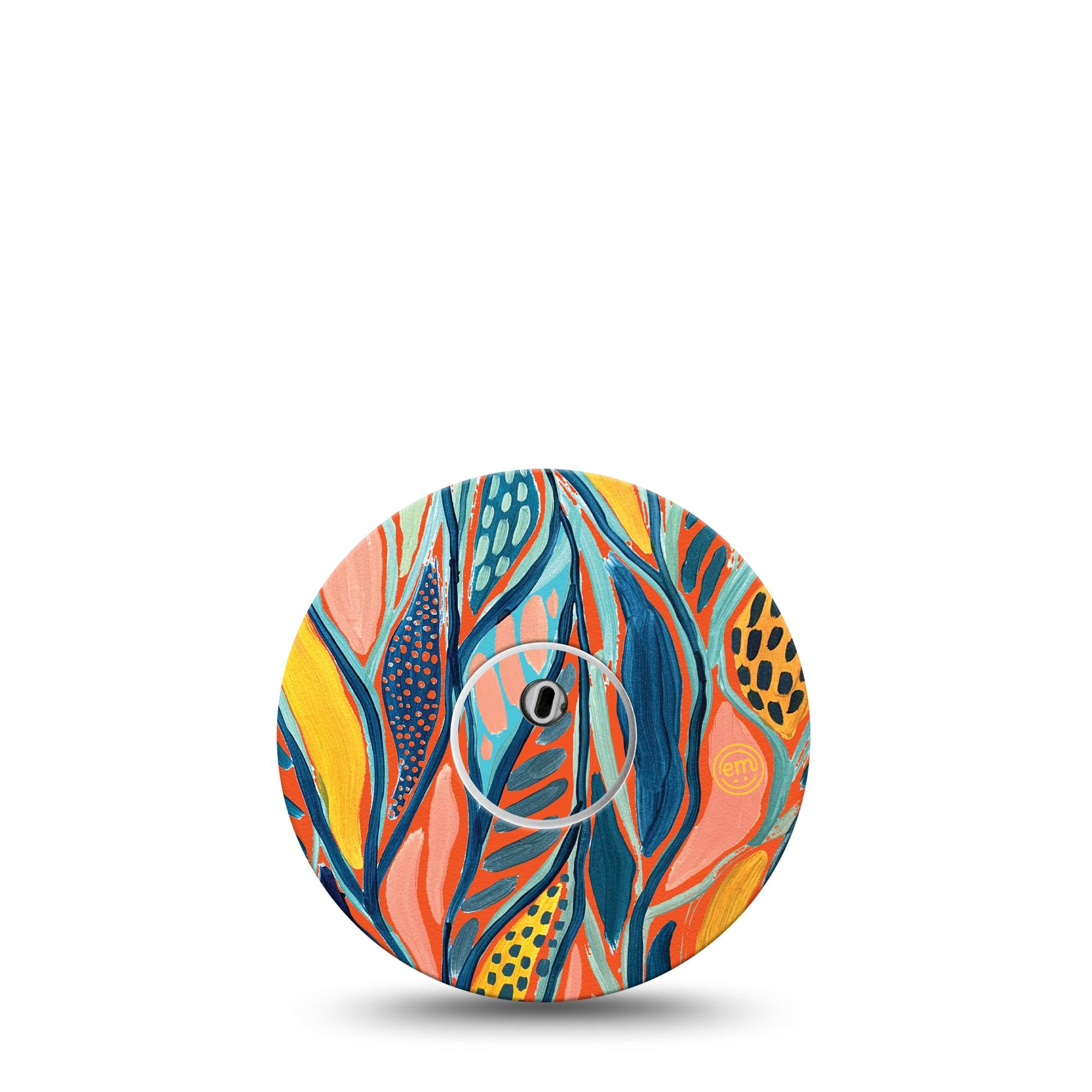 ExpressionMed Twisted Seaweed Freestyle Libre 3 and Libre 3 Plus Tape, Single Tape and Single Sticker Graphic Colorful Seaweed Inspired, Adhesive Tape Continuous Glucose Monitor Design