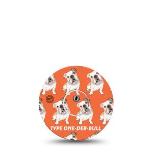 ExpressionMed Type One-Der-Bull Freestyle Libre 3 and Libre 3 Plus Tape, Single Tape and Single Sticker Man's Bestfriend Themed, Adhesive Tape Continuous Glucose Monitor Design