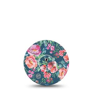 ExpressionMed Floral Enchantment Freestyle Libre 3 and Libre 3 Plus Tape, Single Tape and Single Sticker Charming Floral Themed, Adhesive Tape Continuous Glucose Monitor Design