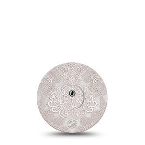 ExpressionMed Vintage Lace Freestyle Libre 3 and Libre 3 Plus Tape, Single Tape and Single Sticker Delicate White Lace Themed, Adhesive Tape Continuous Glucose Monitor Design