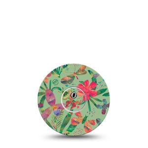 ExpressionMed Garden Butterflies Freestyle Libre 3 and Libre 3 Plus Tape, Single Tape and Single Sticker Single, Butterflies and Flowers Inspired, Adhesive Tape Continuous Glucose Monitor Design