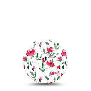 ExpressionMed Rose Garden Freestyle Libre 3 and Libre 3 Plus Tape, Single Tape and Single Sticker Blooming Roses Inspired, Adhesive Tape Continuous Glucose Monitor Design