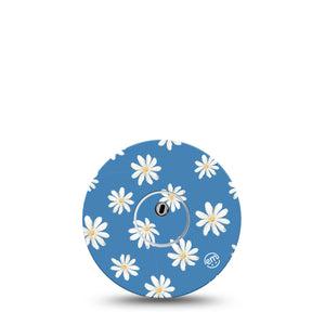 ExpressionMed Painted Daisies Freestyle Libre 3 and Libre 3 Plus Tape, Single Tape and Single Sticker Daisy Print Inspired, Adhesive Tape Continuous Glucose Monitor Design