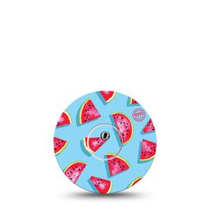 ExpressionMed Watermelon Slices Freestyle Libre 3 and Libre 3 Plus Tape, Single Tape and Single Sticker Summer Fruit Themed, Adhesive Tape Continuous Glucose Monitor Design