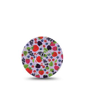 ExpressionMed Wild Berries Freestyle Libre 3 and Libre 3 Plus Tape, Single Tape and Single Sticker Mixed Berries Inspired, Adhesive Tape Continuous Glucose Monitor Design