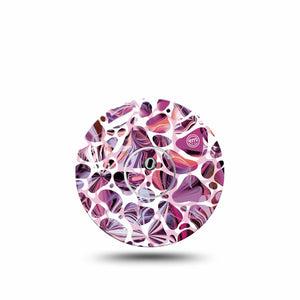 ExpressionMed Purple Pebbles Freestyle Libre 3 and Libre 3 Plus Tape, Single Tape and Single Sticker Pretty Stones Inspired, Adhesive Tape Continuous Glucose Monitor Design