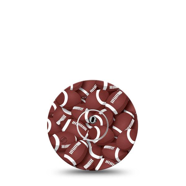 ExpressionMed Football Freestyle Libre 3 and Libre 3 Plus Tape, Single Tape and Single Sticker Competitive Team Sports Inspired, Adhesive Tape Continuous Glucose Monitor Design