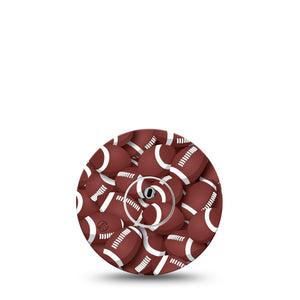 ExpressionMed Football Freestyle Libre 3 and Libre 3 Plus Tape, Single Tape and Single Sticker Competitive Team Sports Inspired, Adhesive Tape Continuous Glucose Monitor Design