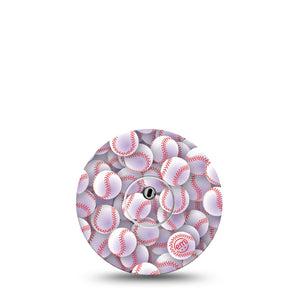 ExpressionMed Baseball Bucket Freestyle Libre 3 and Libre 3 Plus Tape, Single Tape and Single Sticker Team Sports Inspired, Adhesive Tape Continuous Glucose Monitor Design