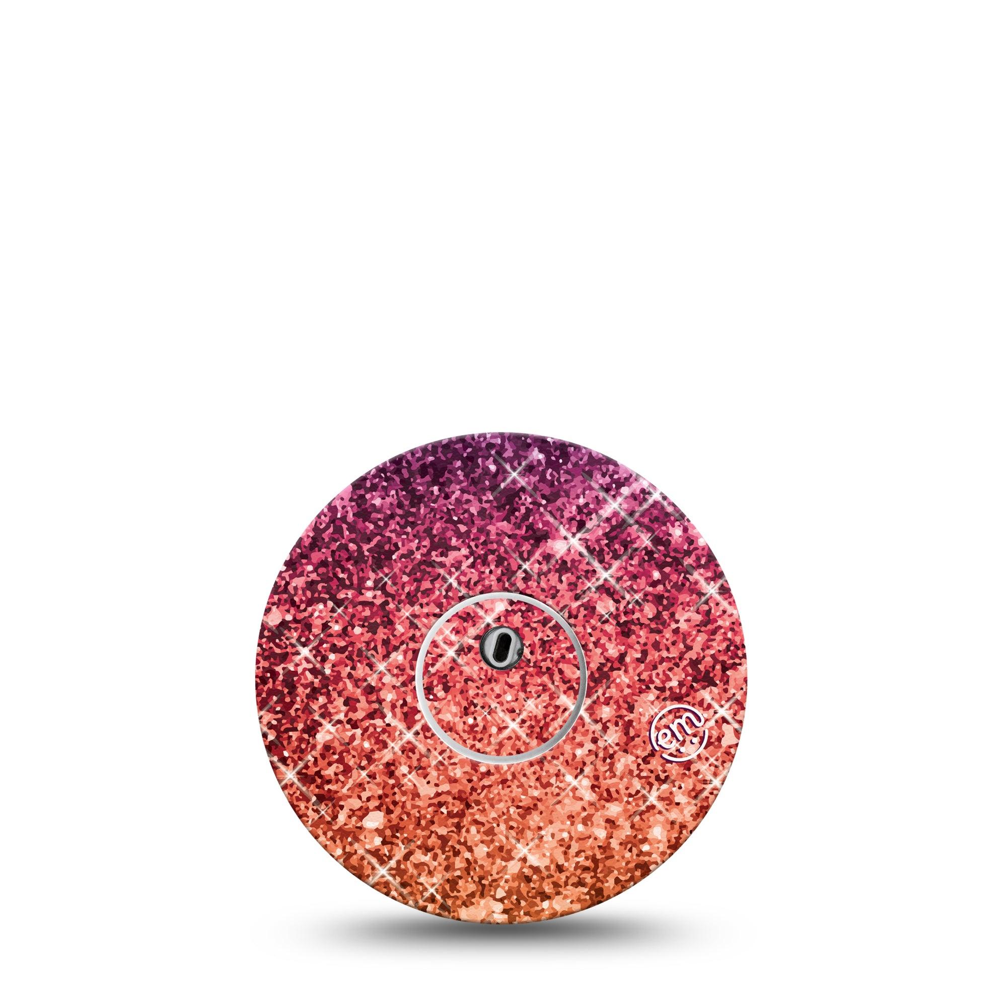 ExpressionMed Glittering Fall Ombre Freestyle Libre 3 and Libre 3 Plus Tape, Single Tape and Single Sticker Shining Ombre Themed, Adhesive Tape Continuous Glucose Monitor Design