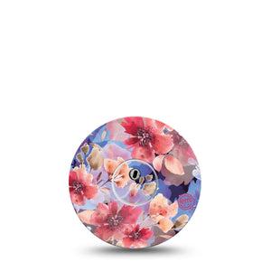 ExpressionMed Magical Blooms Freestyle Libre 3 and Libre 3 Plus Tape, Single Tape and Single Sticker Beautiful Flowers Inspired, Adhesive Tape Continuous Glucose Monitor Design