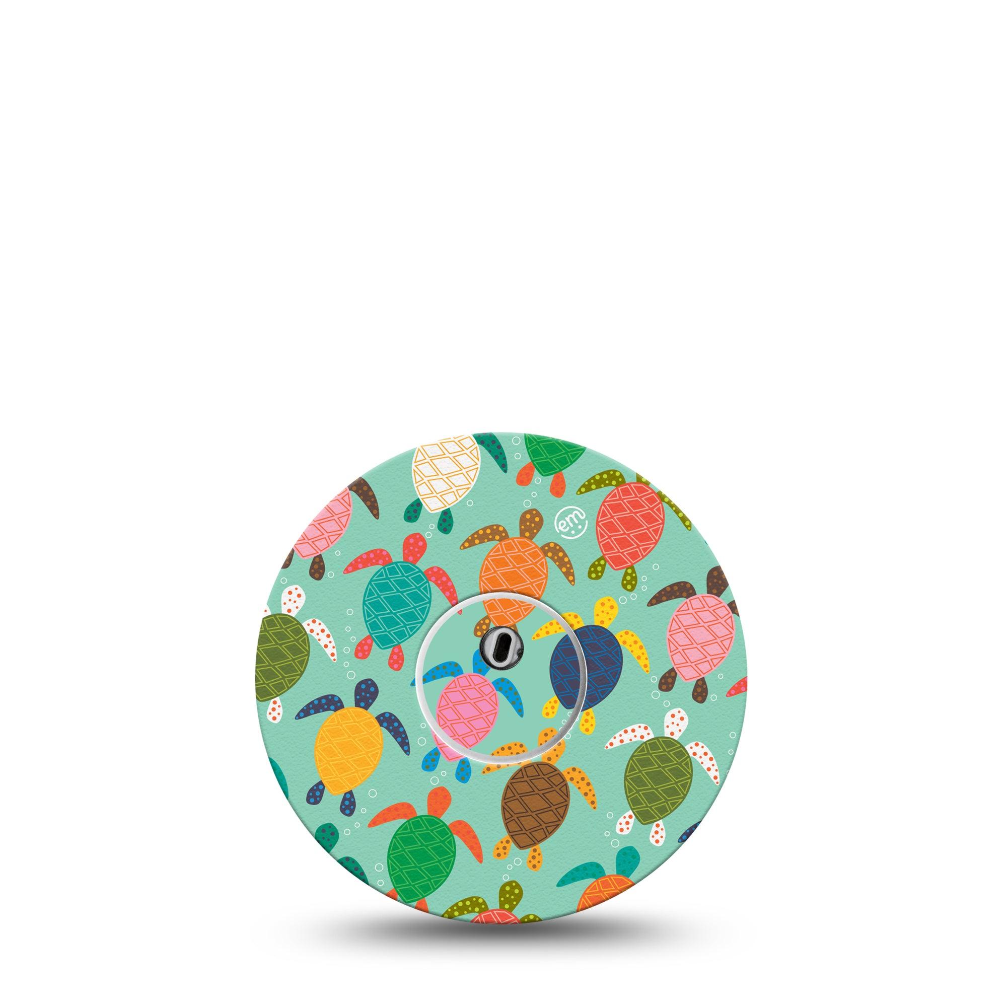 ExpressionMed Sea Turtles Freestyle Libre 3 and Libre 3 Plus Tape, Single Tape and Single Sticker Group of Turtles Inspired, Adhesive Tape Continuous Glucose Monitor Design