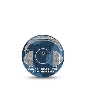 ExpressionMed Gaming Freestyle Libre 3 and Libre 3 Plus Tape, Single Tape and Single Sticker Gaming Headset Inspired, Adhesive Tape Continuous Glucose Monitor Design