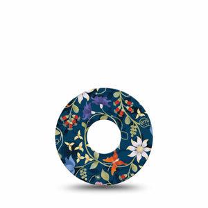 ExpressionMed Floral Folklore Freestyle Libre 3 and Libre 3 Plus Tape, Single Tape Traditional Blossoms Inspired, Adhesive Tape Continuous Glucose Monitor Design