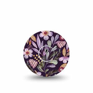 ExpressionMed Moody Blooms Freestyle Libre 3 and Libre 3 Plus Tape Single Tape and Single Sticker Moody Florals, Adhesive Tape Continuous Glucose Monitor Design
