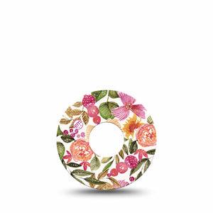 ExpressionMed Spring Bouquet Freestyle Libre 3 and Libre 3 Plus Tape, Single Tape Floral Artwork Inspired, Adhesive Tape Continuous Glucose Monitor Design