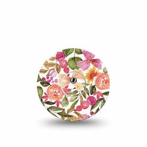 ExpressionMed Spring Bouquet Freestyle Libre 3 and Libre 3 Plus Tape, Single Tape and Single Sticker Floral Artwork Inspired, Adhesive Tape Continuous Glucose Monitor Design