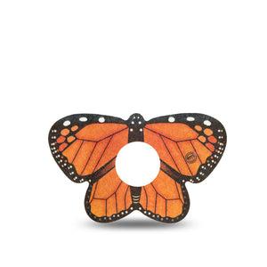 ExpressionMed Monarch Butterfly Libre 3 Butterfly Tape Orange and Black Insect, CGM Plaster Patch Design