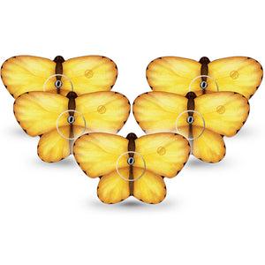 ExpressionMed Golden Petal Butterfly Freestyle Libre 3 and Libre 3 Plus Butterfly, 5-Pack Tape and 5-Pack Sticker floral butterfly design Waterproof Sensor Cover for Continuous Glucose Monitor